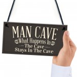 Vintage Man Cave Plaque Sign Fathers Day Gift For Him Bedroom