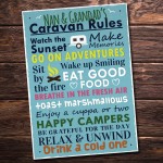 Nan And Grandad Caravan Rules Travel Holiday Gift Hanging Plaque