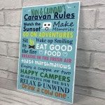 Nan And Grandad Caravan Rules Travel Holiday Gift Hanging Plaque