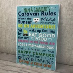 Nan And Grandad Caravan Rules Travel Holiday Gift Hanging Plaque