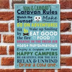 Nan And Grandad Caravan Rules Travel Holiday Gift Hanging Plaque