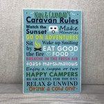 Nan And Grandad Caravan Rules Travel Holiday Gift Hanging Plaque