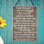 Blessed You Are My Dad Daddy Fathers Day  Signs Thank You Gift