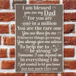 Blessed You Are My Dad Daddy Fathers Day  Signs Thank You Gift