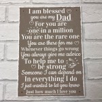 Blessed You Are My Dad Daddy Fathers Day  Signs Thank You Gift