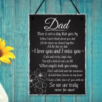 Love Miss You Dad Memorial Grave Plaque Father's Day Daddy Gift 