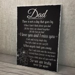 Love Miss You Dad Memorial Grave Plaque Father's Day Daddy Gift 