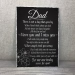 Love Miss You Dad Memorial Grave Plaque Father's Day Daddy Gift 