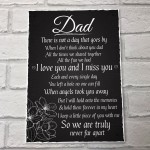 Love Miss You Dad Memorial Grave Plaque Father's Day Daddy Gift 