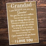 Blessed Grandad Grandpa Father's Day Plaque Thank You Birthday