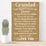 Blessed Grandad Grandpa Father's Day Plaque Thank You Birthday