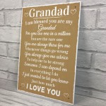 Blessed Grandad Grandpa Father's Day Plaque Thank You Birthday