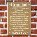 Blessed Grandad Grandpa Father's Day Plaque Thank You Birthday