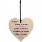 1st Wedding Anniversary Gift Wood Heart First Wedding Gift Wife