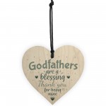 Godfathers Blessing Heart Plaques Fathers Day Christening Gift