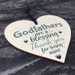 Godfathers Blessing Heart Plaques Fathers Day Christening Gift