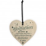 Godfathers Love Heart Plaque Sign Fathers Day Christening Gifts