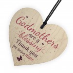 Godmothers Blessing Heart Plaques Mothers Day Christening Gifts