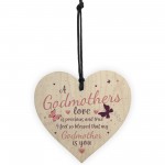 Godmothers Love Heart Plaques Sign Mothers Day Christening