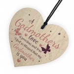 Godmothers Love Heart Plaques Sign Mothers Day Christening