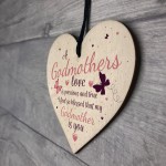 Godmothers Love Heart Plaques Sign Mothers Day Christening