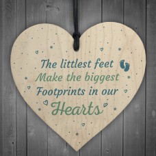 Footprints Daddy From Bump Birthday Christening Heart Dad Mum 