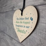 Footprints Daddy From Bump Birthday Christening Heart Dad Mum 