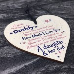 First Love Daddy Fathers Day Dad Gift From Daughter Wood Heart 