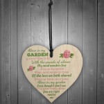 My Garden Novelty Heart SummerHouse Memorial Sign Garden Shed 