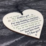 Always Be Daddies Girl Fathers Day Heart Sign Thank You Birthday