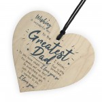 Greatest Dad Fathers Day Dad Daddy Hanging Heart Sign Gift 