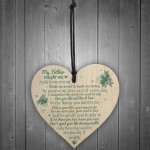 My Father Fathers Day Dad Wood Heart Sign Memorial Gift For Him 