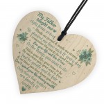 My Father Fathers Day Dad Wood Heart Sign Memorial Gift For Him 