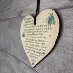 My Father Fathers Day Dad Wood Heart Sign Memorial Gift For Him 