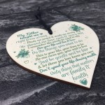 My Father Fathers Day Dad Wood Heart Sign Memorial Gift For Him 