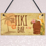 The Tiki Bar Hanging Bar Pub Plaque Beer Cocktails Beach Garden