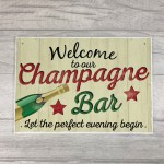 Champagne Bar Party Drink Pub Sign Vintage Gin Alcohol Home