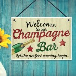 Champagne Bar Party Drink Pub Sign Vintage Gin Alcohol Home