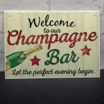Champagne Bar Party Drink Pub Sign Vintage Gin Alcohol Home