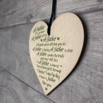 Caring Father Dad Fathers Day Wooden Heart Sign Gift For Him