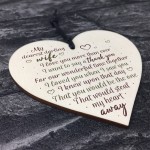 Wedding Anniversary Gift Wooden Heart Husband Wife Gift For Her