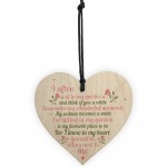 In Memory Wood Heart Garden Plaque Remembrance Dad Mum Gift