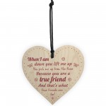 Friendship Sign Best Friend Plaque Wooden Hanging Heart Sign