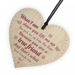 Friendship Sign Best Friend Plaque Wooden Hanging Heart Sign