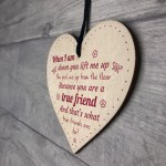 Friendship Sign Best Friend Plaque Wooden Hanging Heart Sign