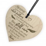 In Memory Hanging Wooden Heart Wall Plaque Mum Dad Memorial 