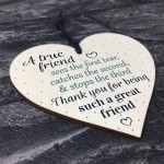Friendship Gift Best Friend Sign Wooden Hanging Heart Thank You