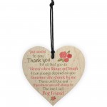 Friendship Thank You Gift Best Friend Plaque Wood Heart Sign