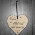 Mother Love You Wooden Heart Mothers Day Birthday Mum Gift