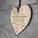 Mother Love You Wooden Heart Mothers Day Birthday Mum Gift